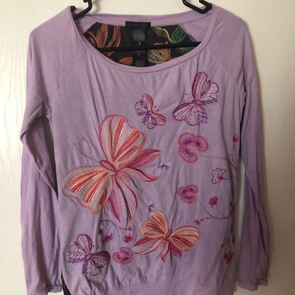 Custo Barcelona top long sleeve blouse small